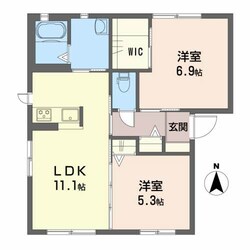 メゾンしなね A棟の物件間取画像